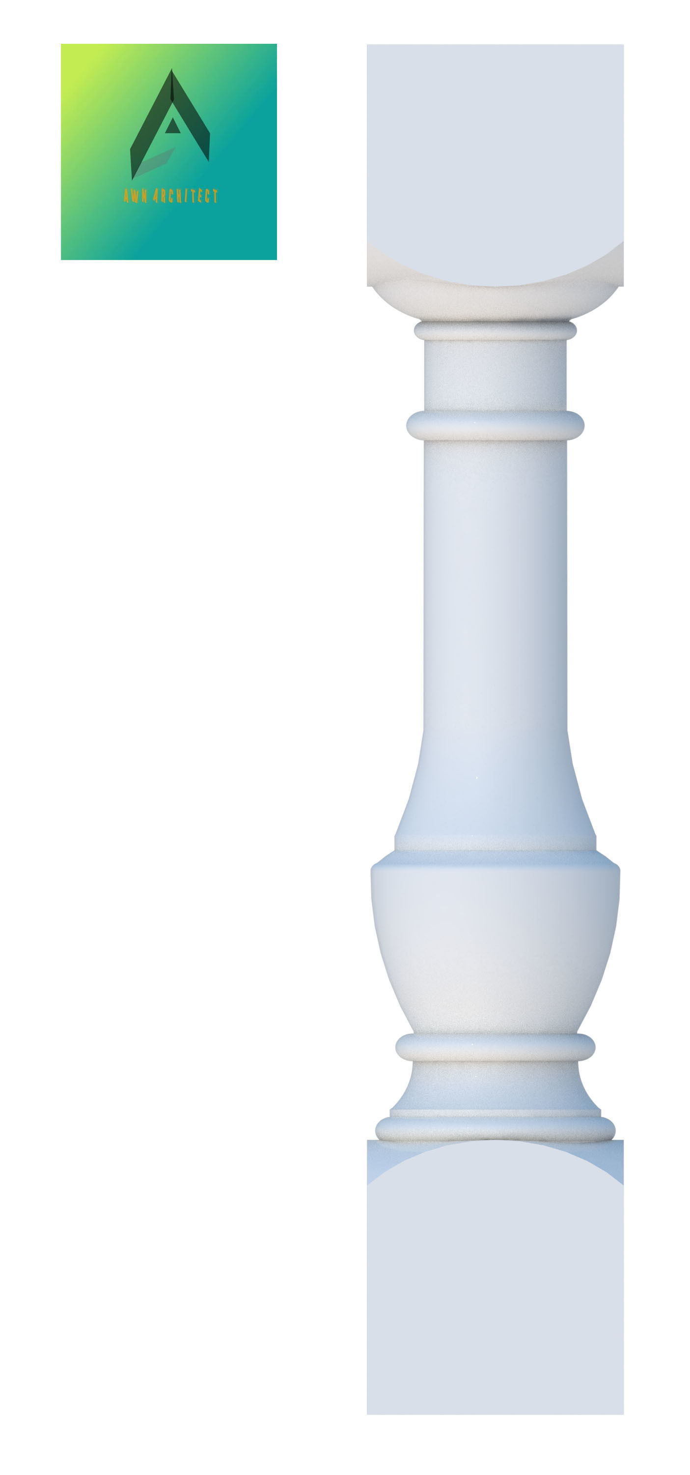 Baluster Model 10 3D print model_1