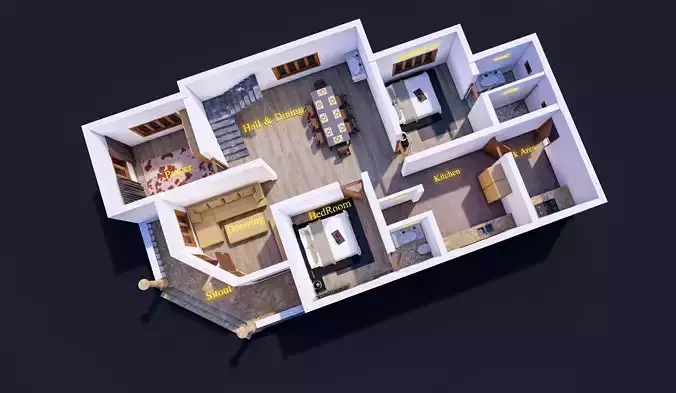 House Exterior 3D model