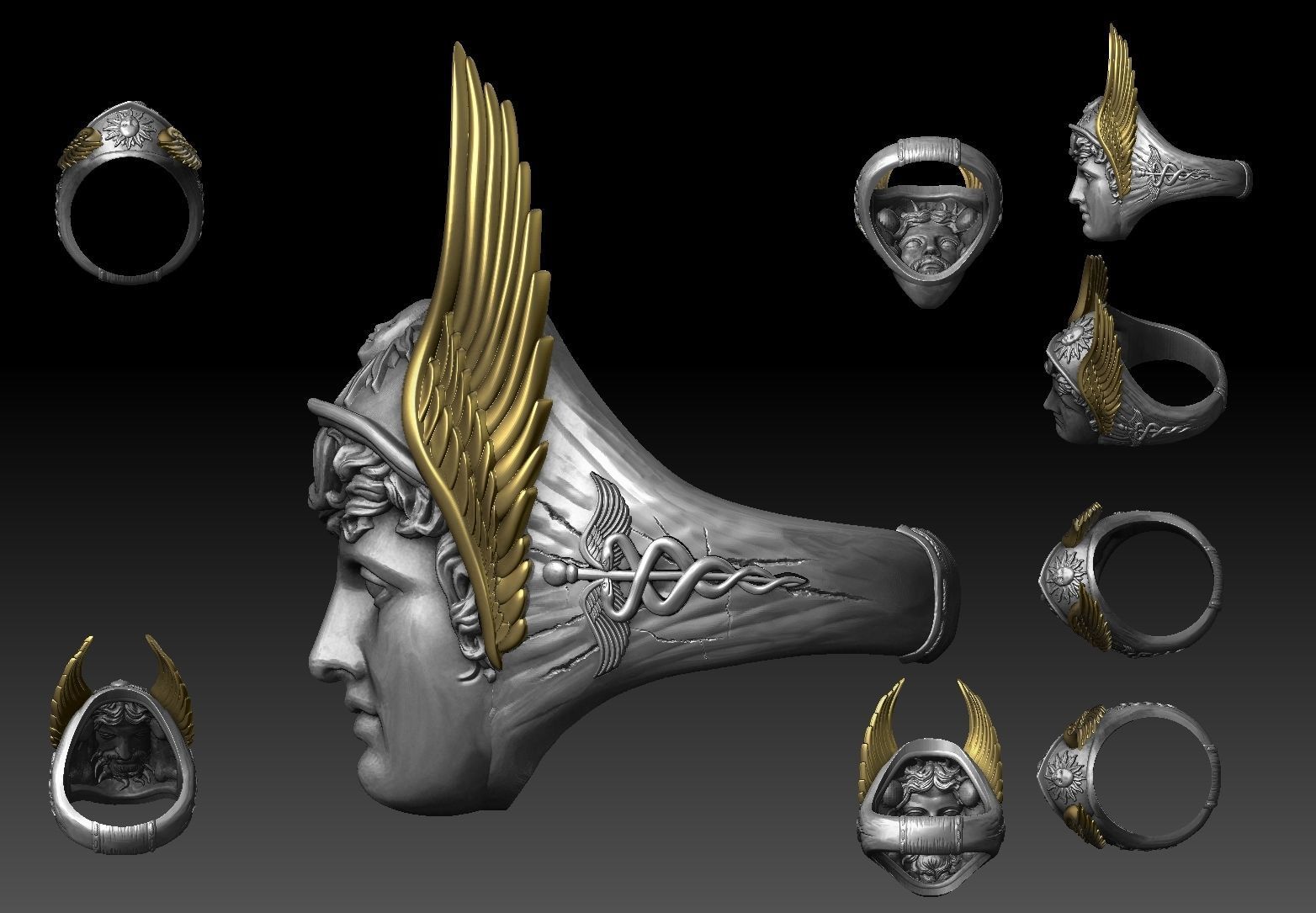 hermes ring 3d model 3D print model_2