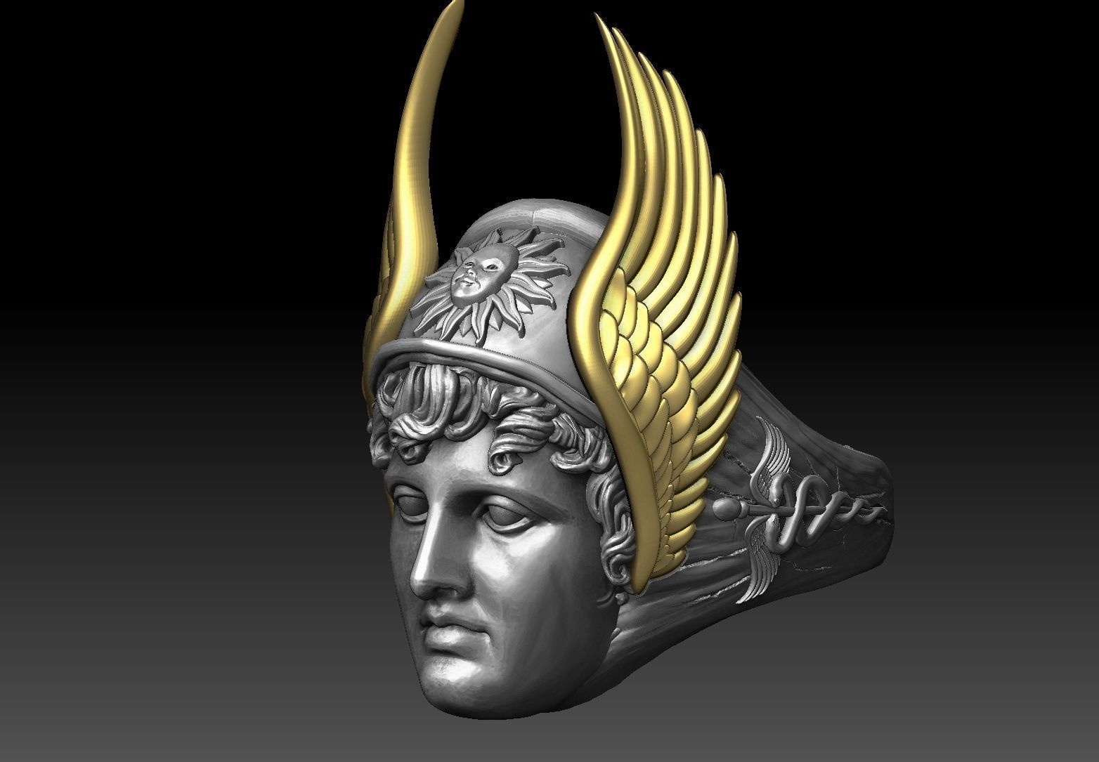 hermes ring 3d model 3D print model_5