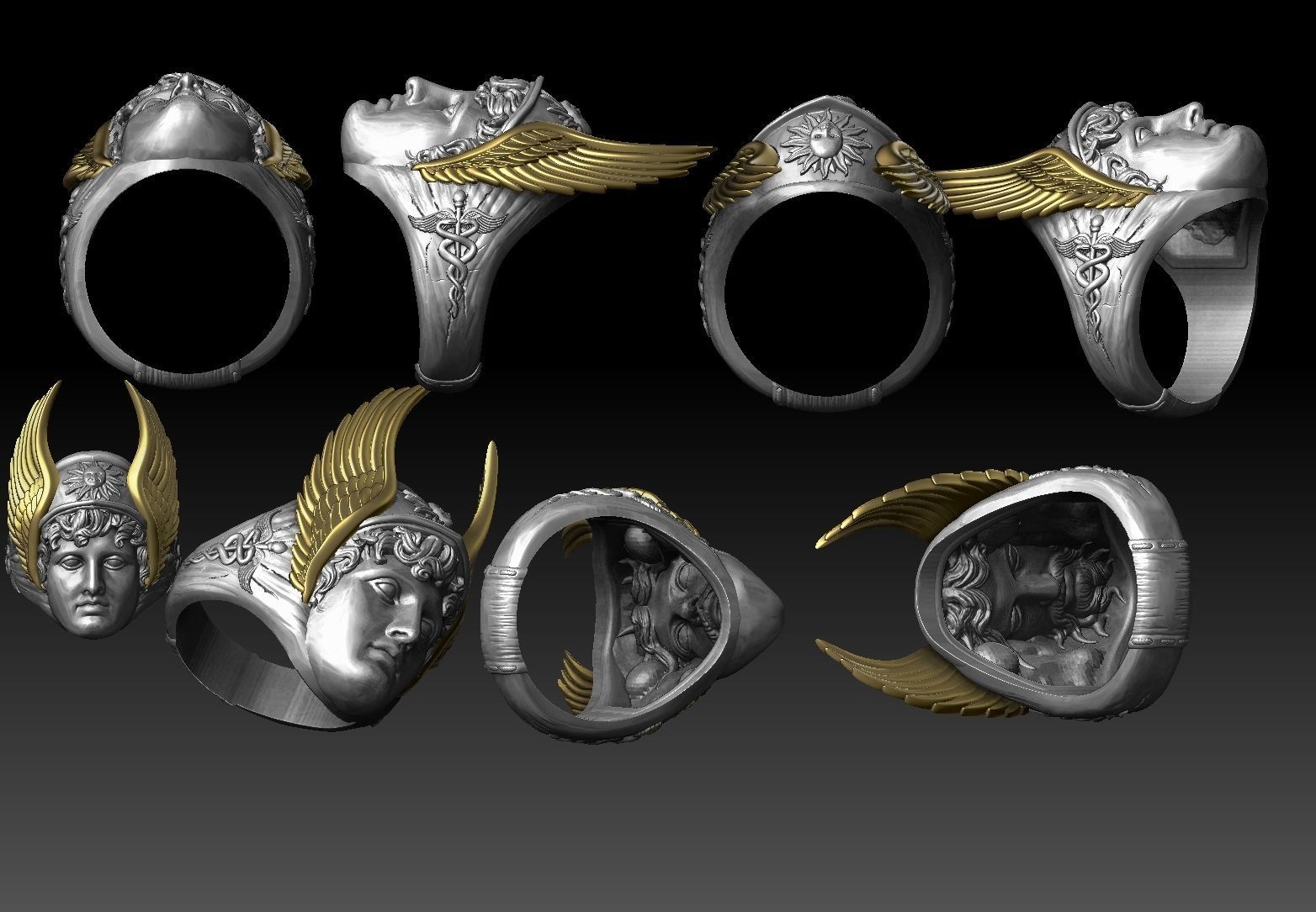 hermes ring 3d model 3D print model_13