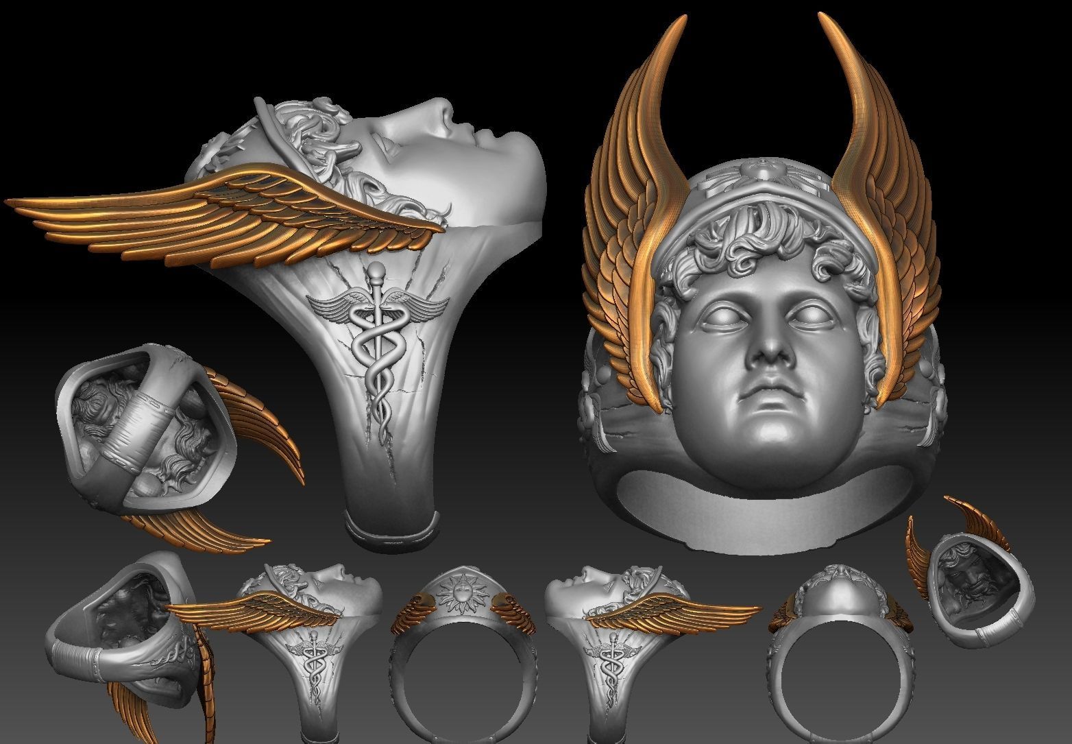 hermes ring 3d model 3D print model_3