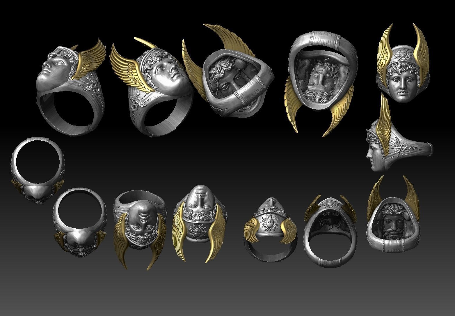 hermes ring 3d model 3D print model_15