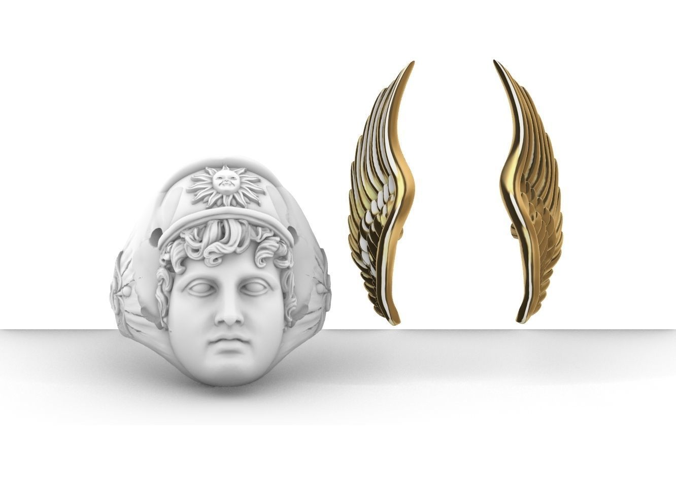 hermes ring 3d model 3D print model_6