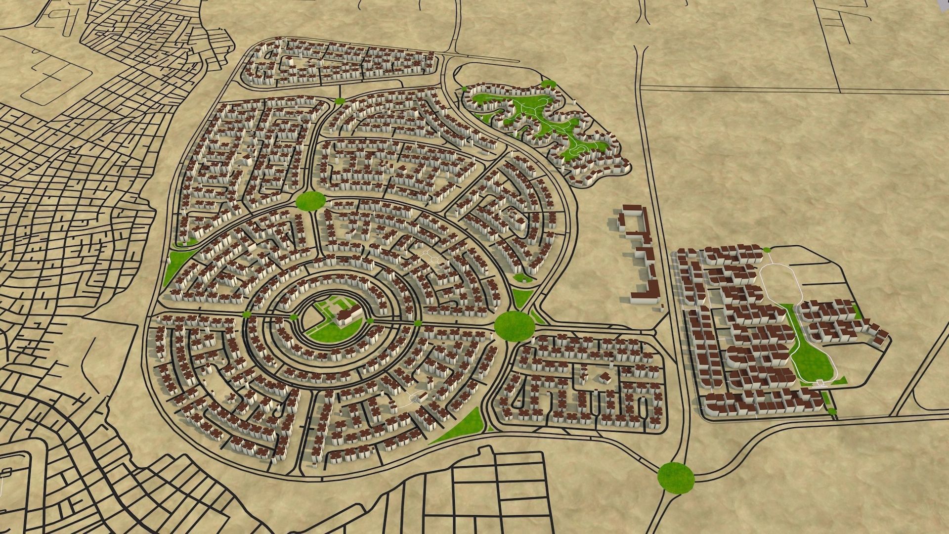 Cairo city Egypt Oct 2020 Low-poly 3D model_2