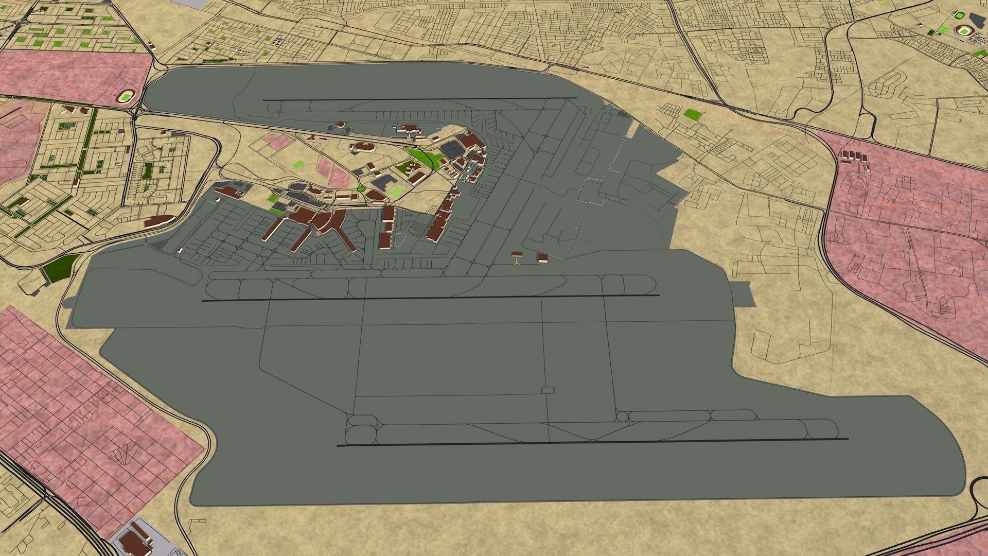 Cairo city Egypt Oct 2020 Low-poly 3D model_3
