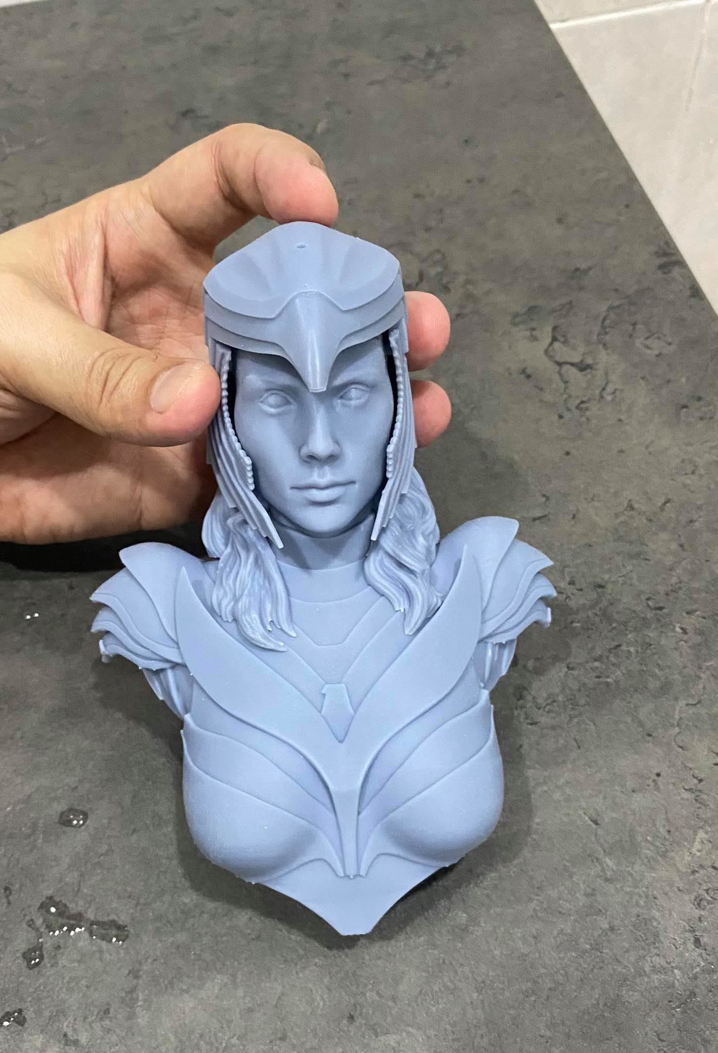 Wonder Woman  84 4th Scale Bust Display 3d print ready STL 3D print model_3