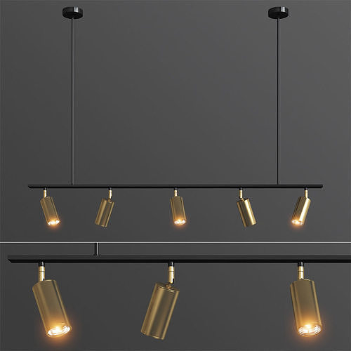 Lino Linear Spotlight Pendant Lampatron 3D model