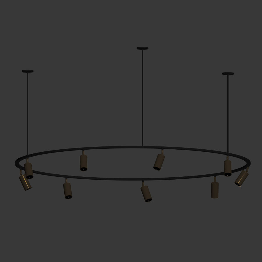 Lino Round Spotlight Pendant Lampatron 3D model_3