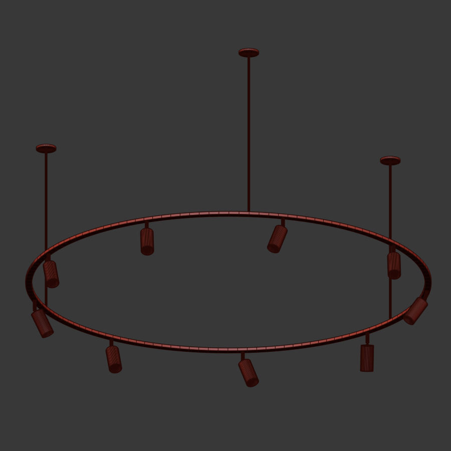 Lino Round Spotlight Pendant Lampatron 3D model_2