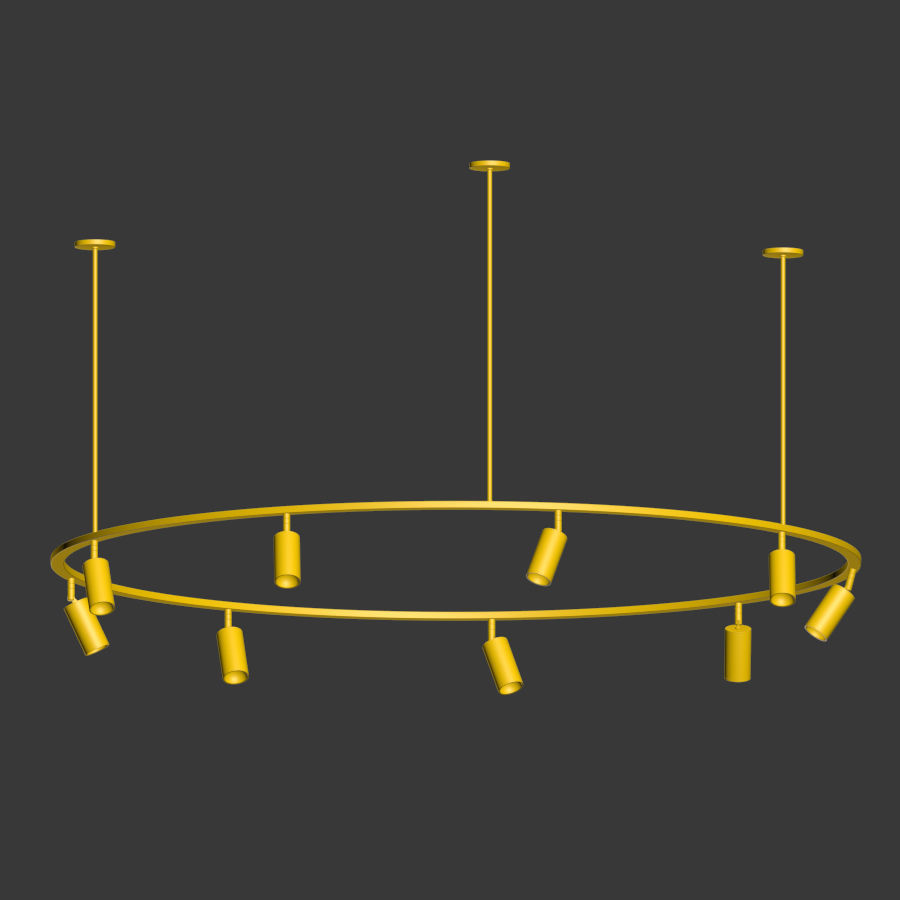 Lino Round Spotlight Pendant Lampatron 3D model_1