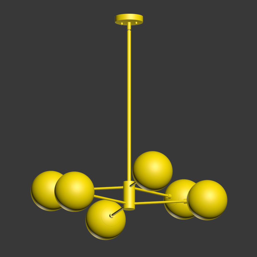 Bellago 6 Light Chandelier Allmodern 3D model_3