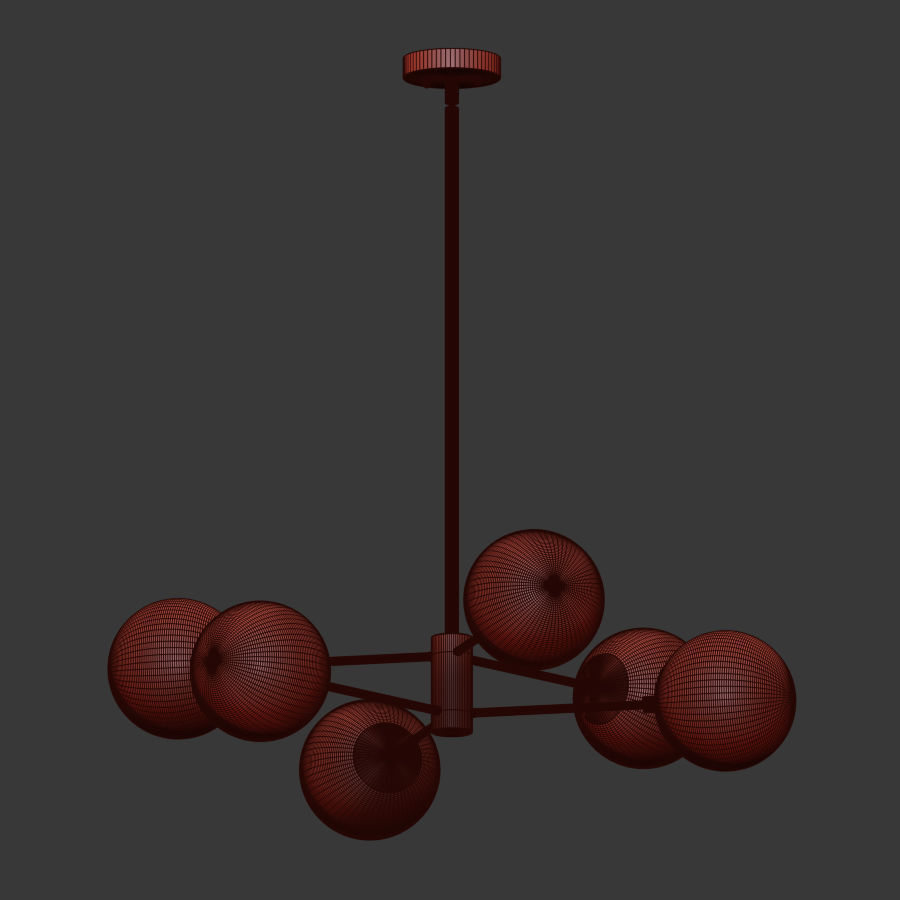 Bellago 6 Light Chandelier Allmodern 3D model_4