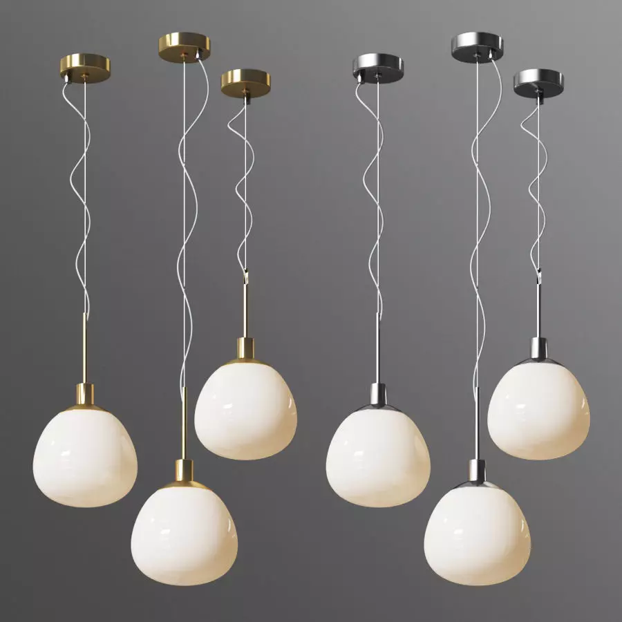 Suspension of Erich MOD221 PL 01 G Gold Chrome 3D model_0