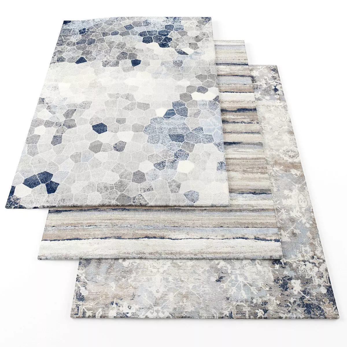 Rugs-911 three rugs Low-poly 3D model_0
