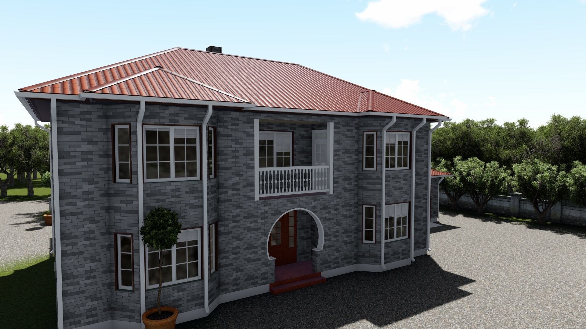 modern house 3D model_1