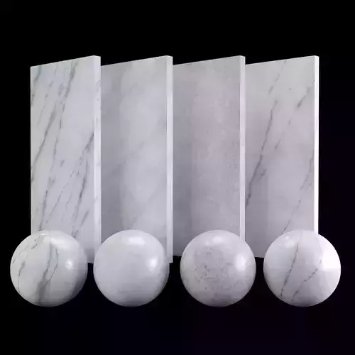 White Carrara 02 Marble Texture PBR Vray Corona 400 x 400 cm Texture