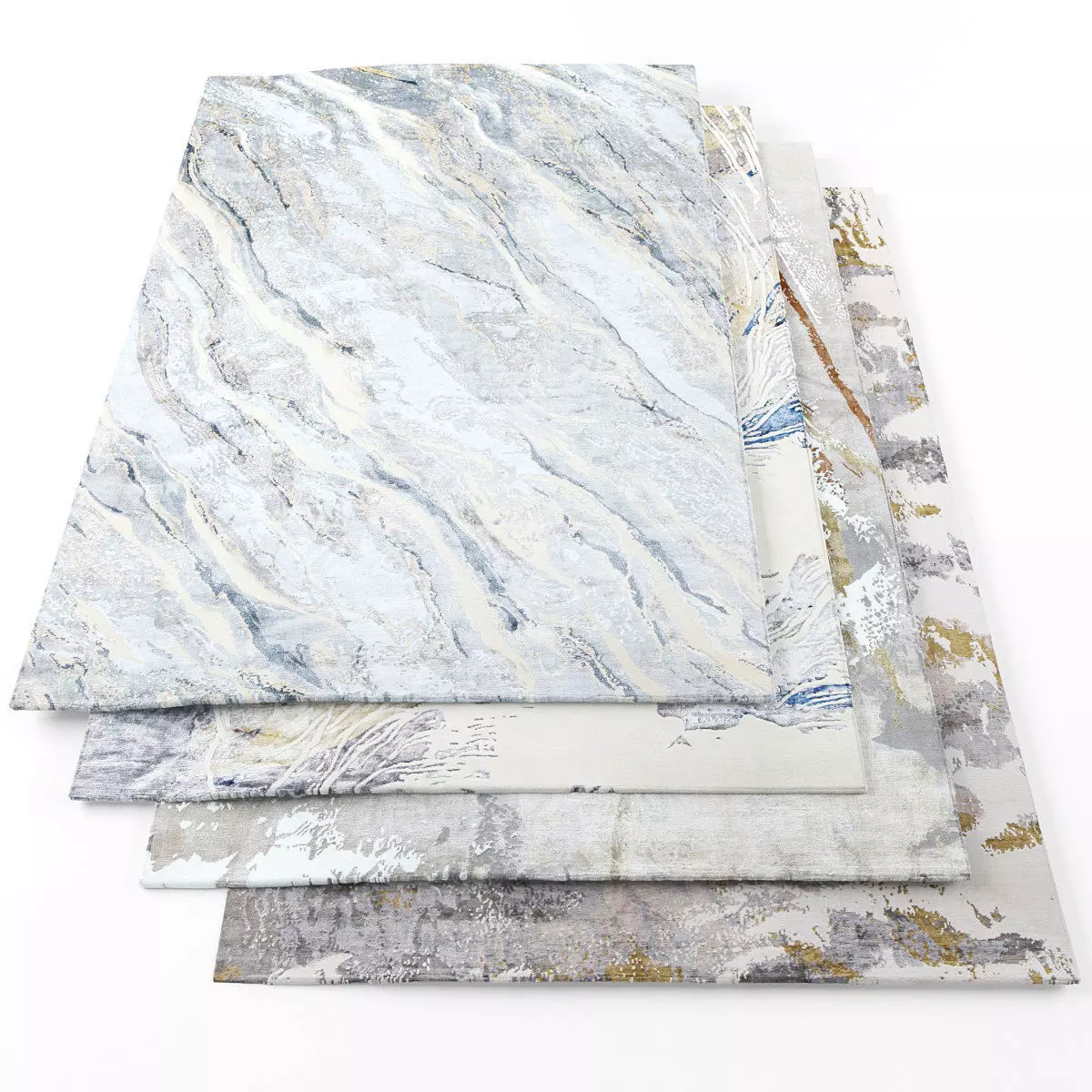 Rugs-917 set of marble tiles Low-poly 3D model_0