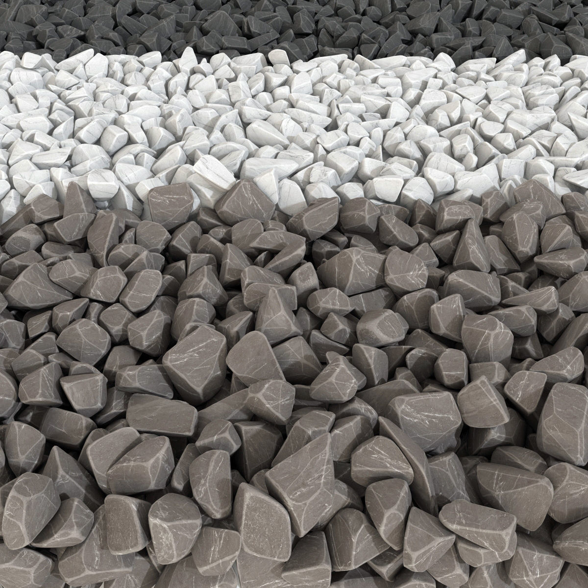 Rock brown white black stone n1 3D model_9