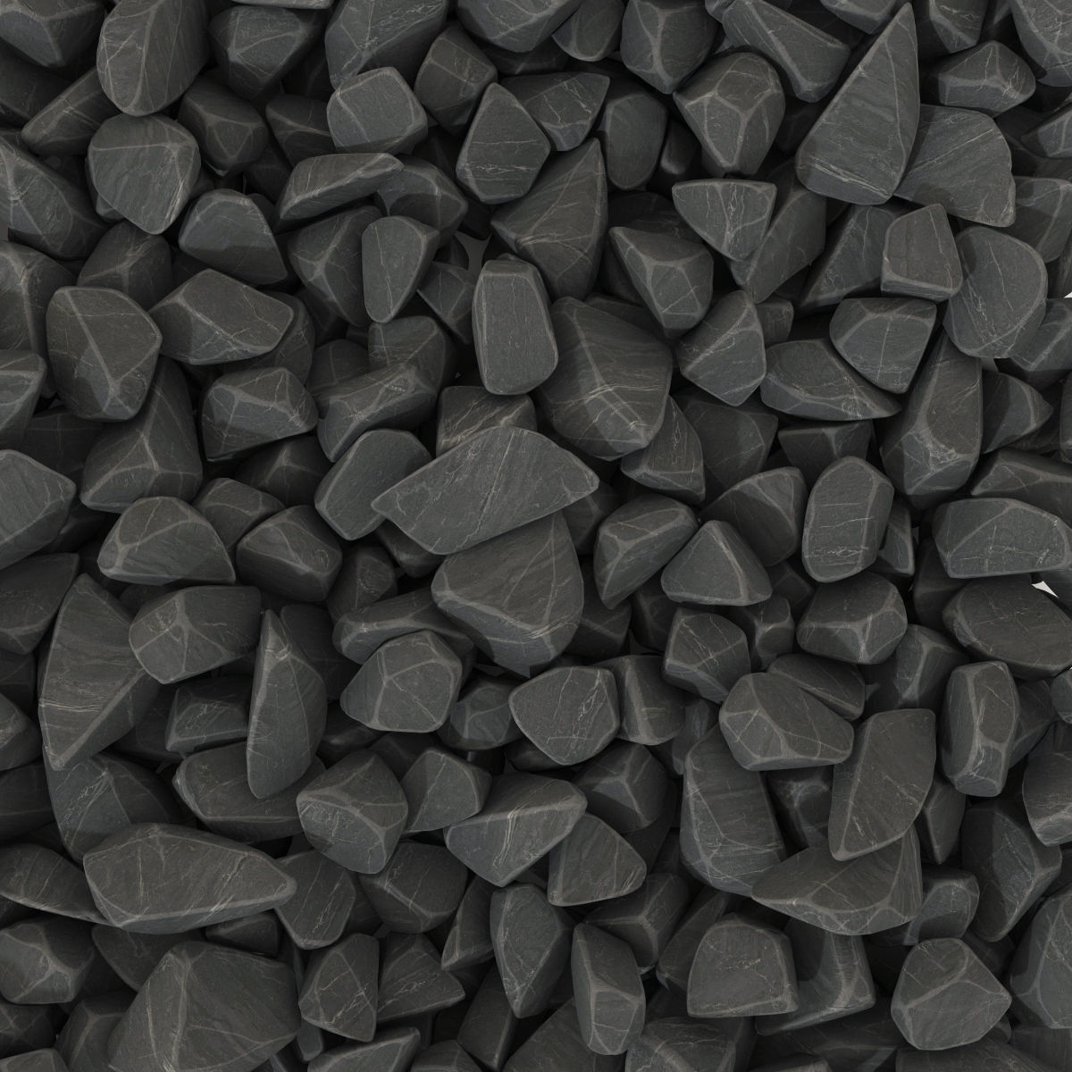 Rock brown white black stone n1 3D model_8