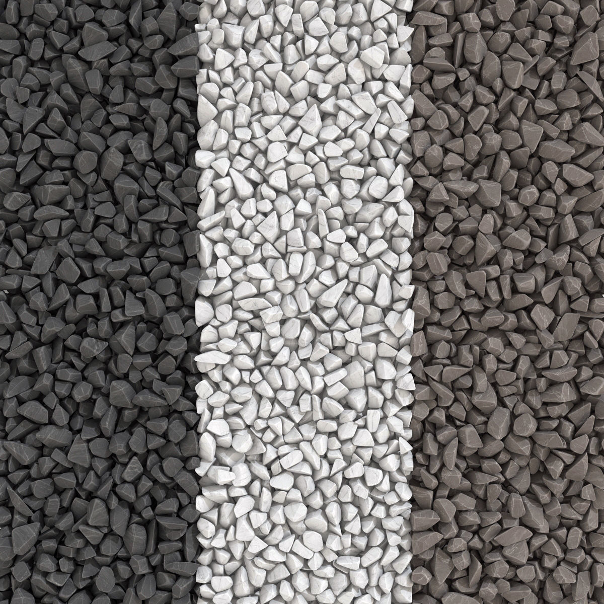 Rock brown white black stone n1 3D model_3