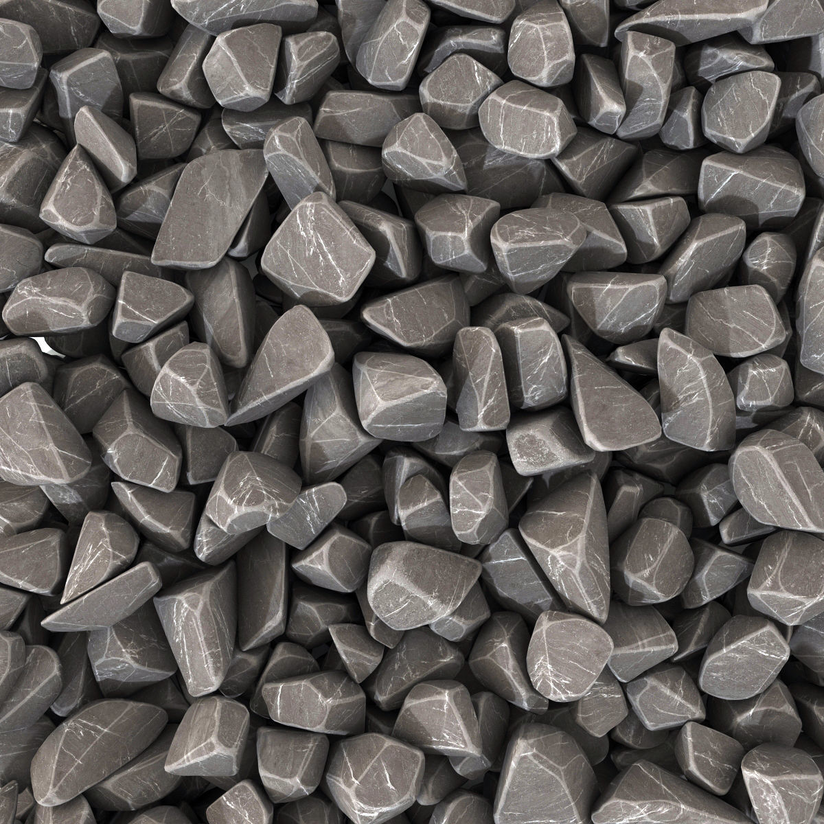 Rock brown white black stone n1 3D model_6