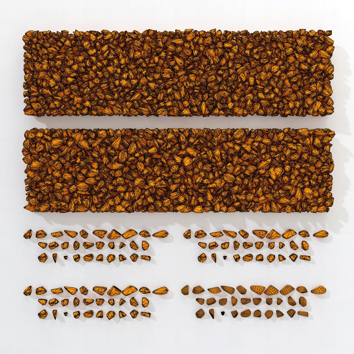 Rock brown white black stone n1 3D model_12