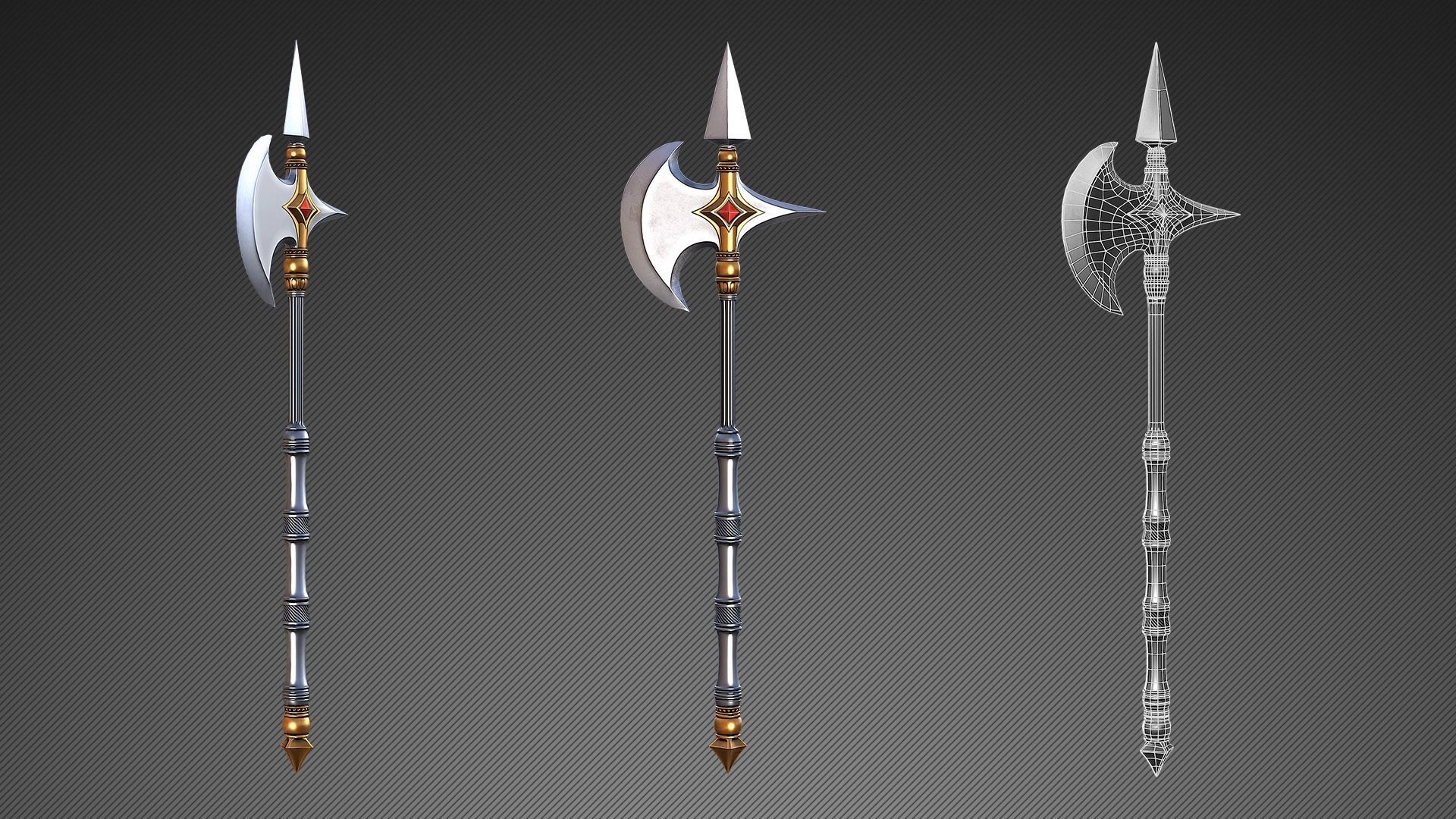 Fantasy Weapons Low-poly 3D model_5