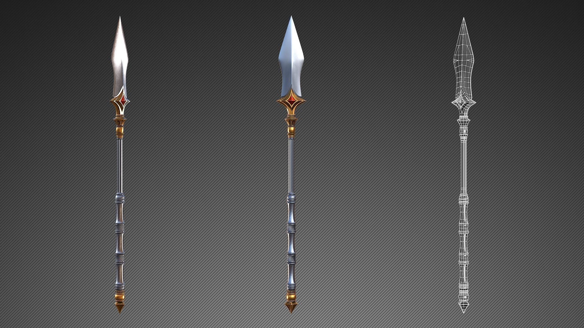 Fantasy Weapons Low-poly 3D model_9