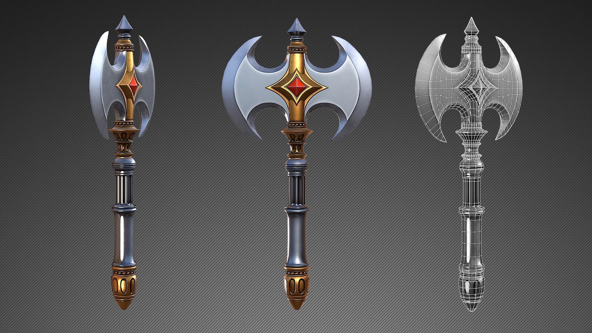 Fantasy Weapons Low-poly 3D model_4