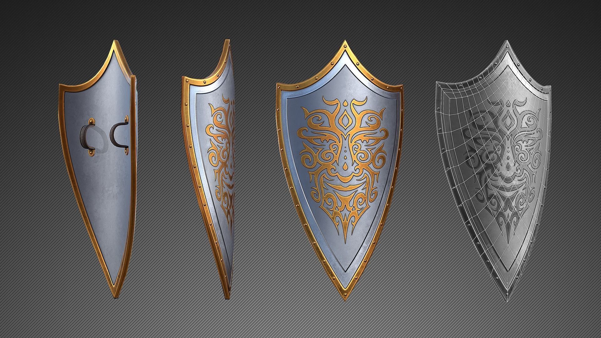 Fantasy Weapons Low-poly 3D model_15