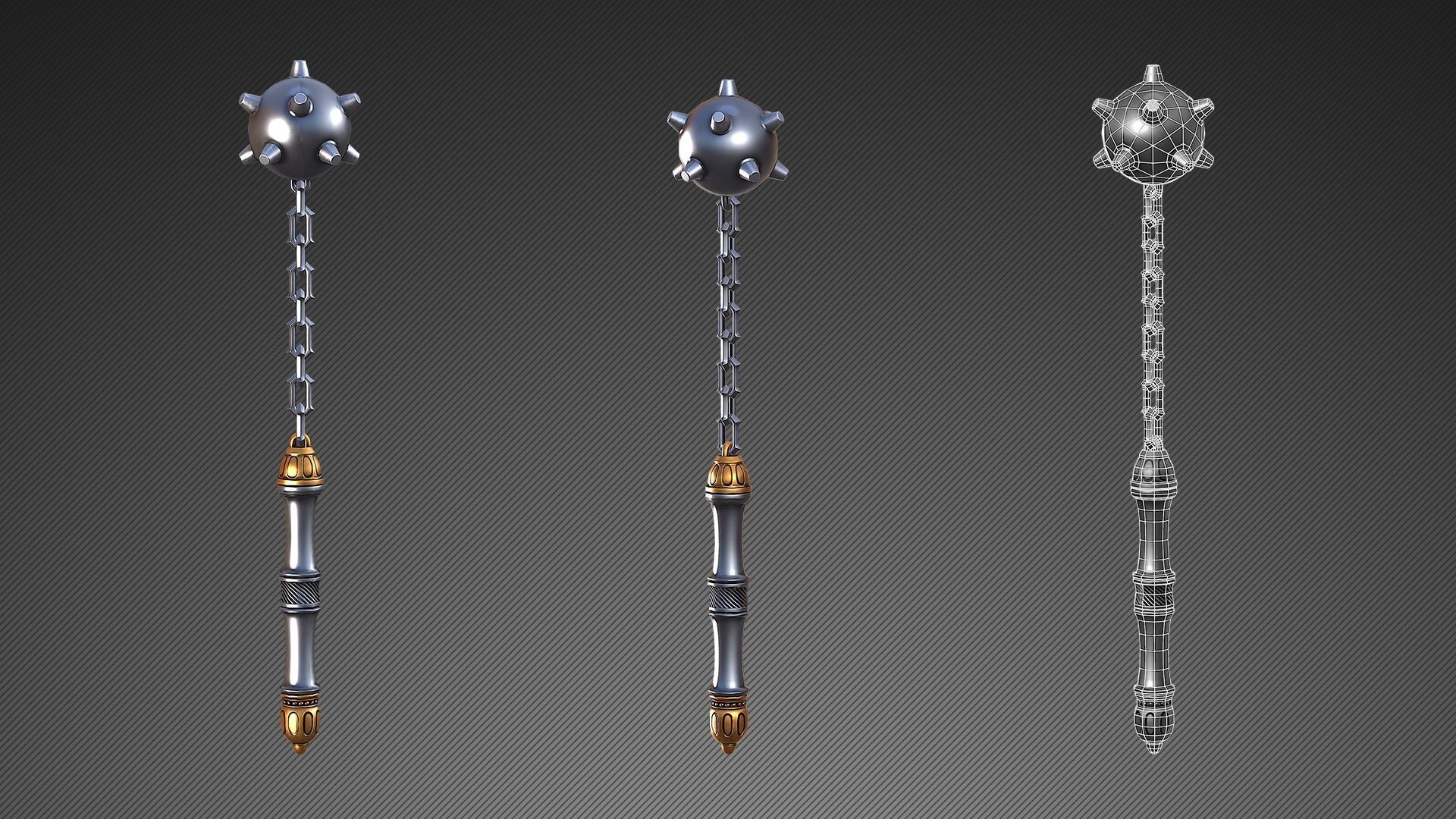 Fantasy Weapons Low-poly 3D model_8