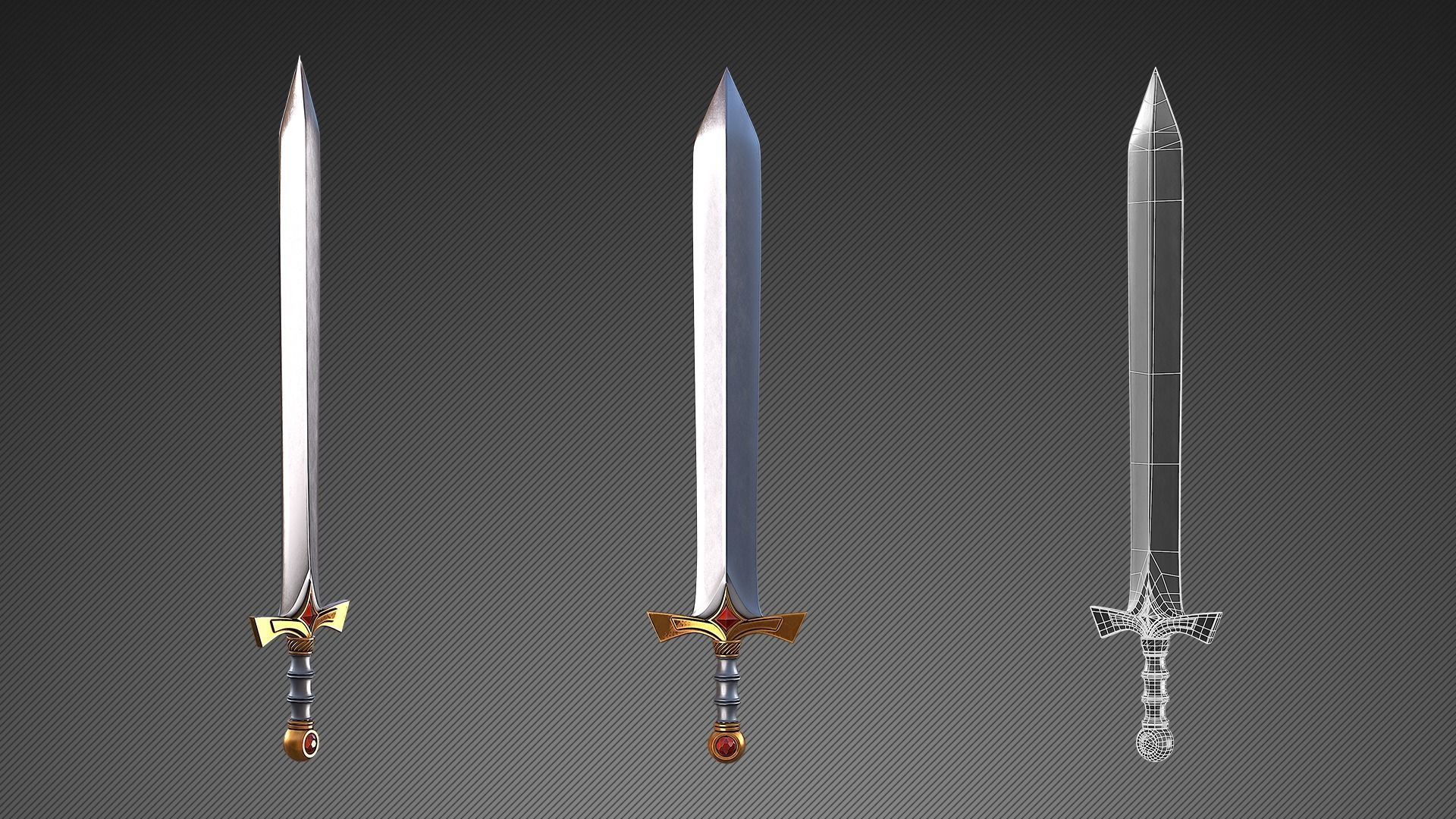 Fantasy Weapons Low-poly 3D model_10