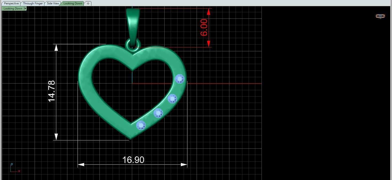 Heart necklace  Free 3D print model_1