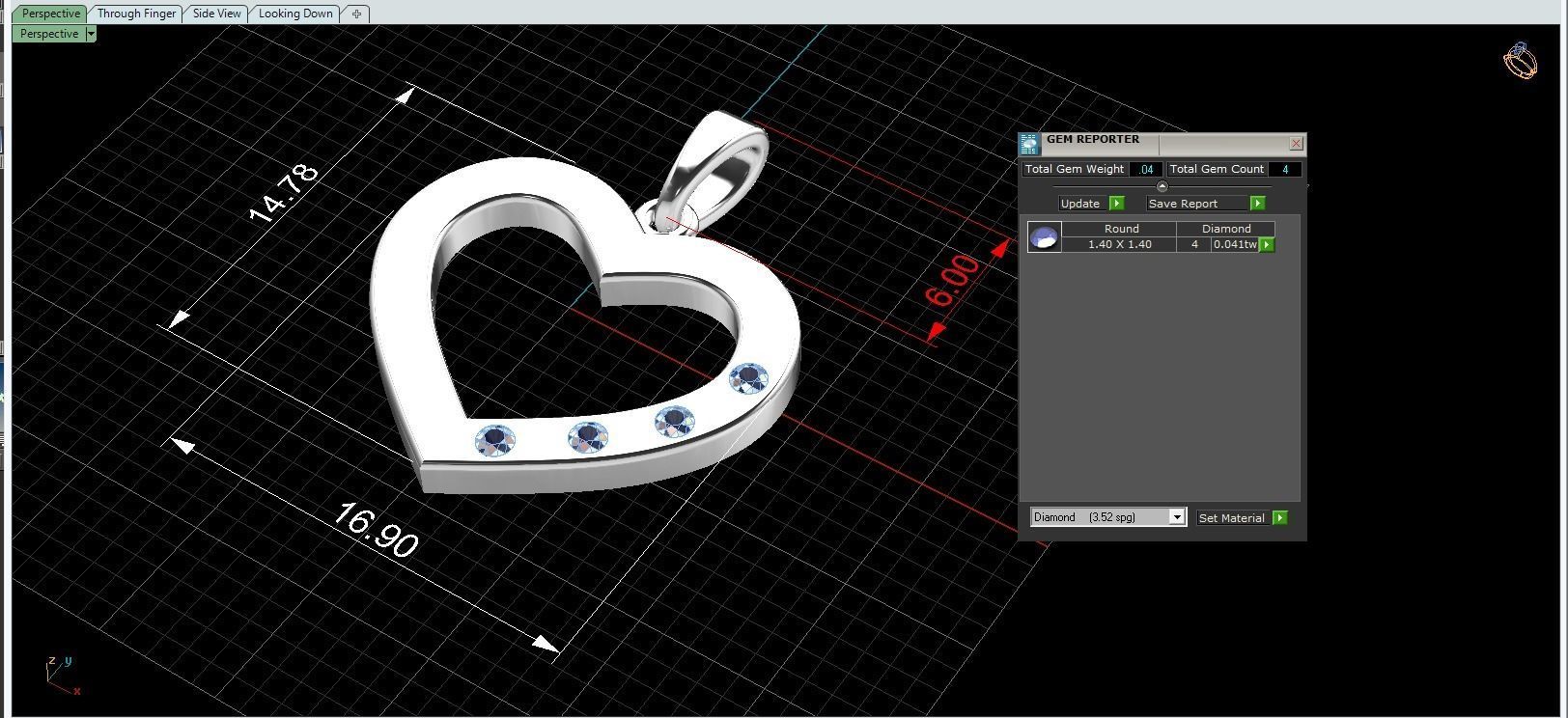 Heart necklace  Free 3D print model_2