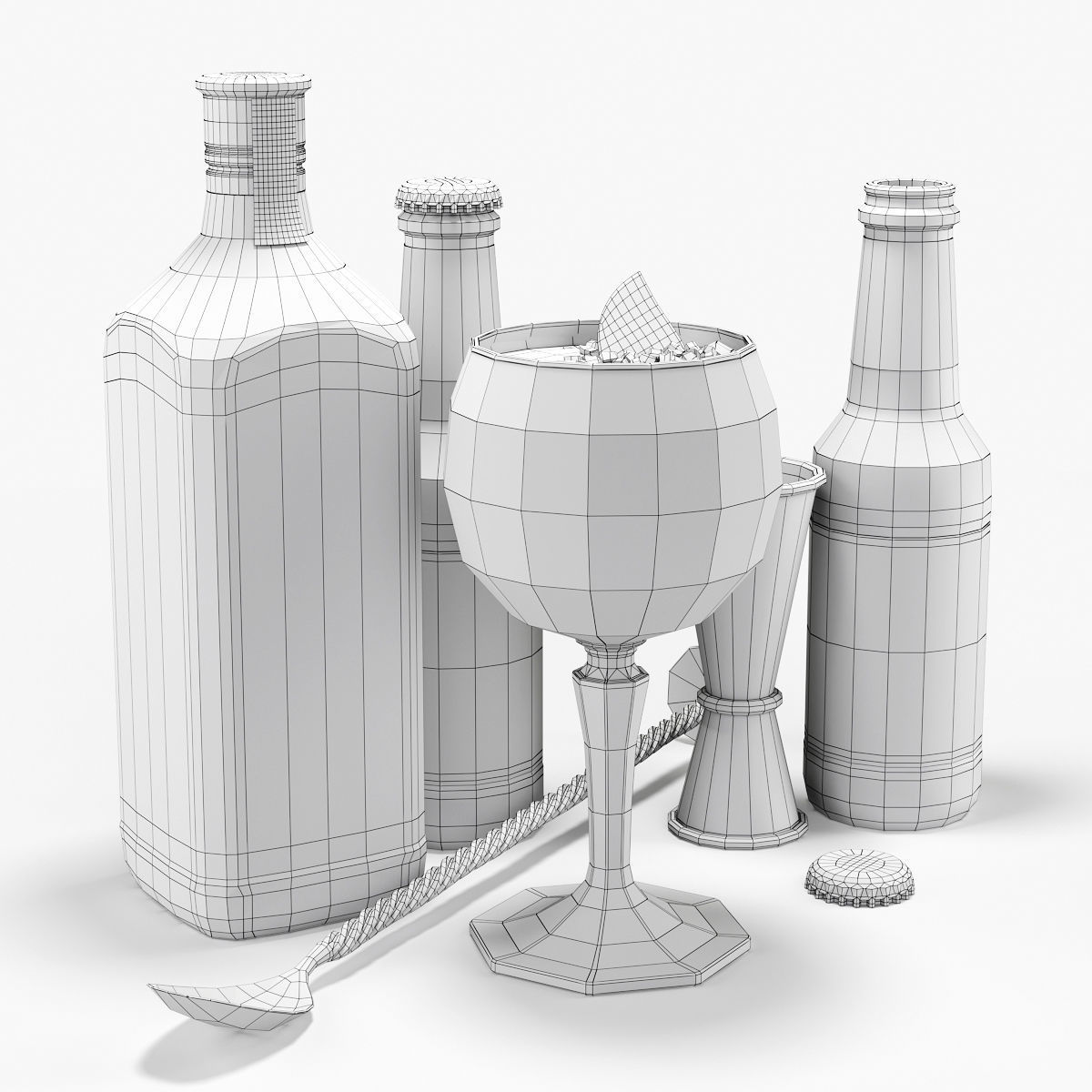 Bombay Sapphire Cocktail Set 3D model_4