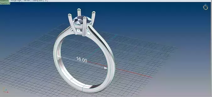 Soliteire 5 mm  diamond Size 16mm