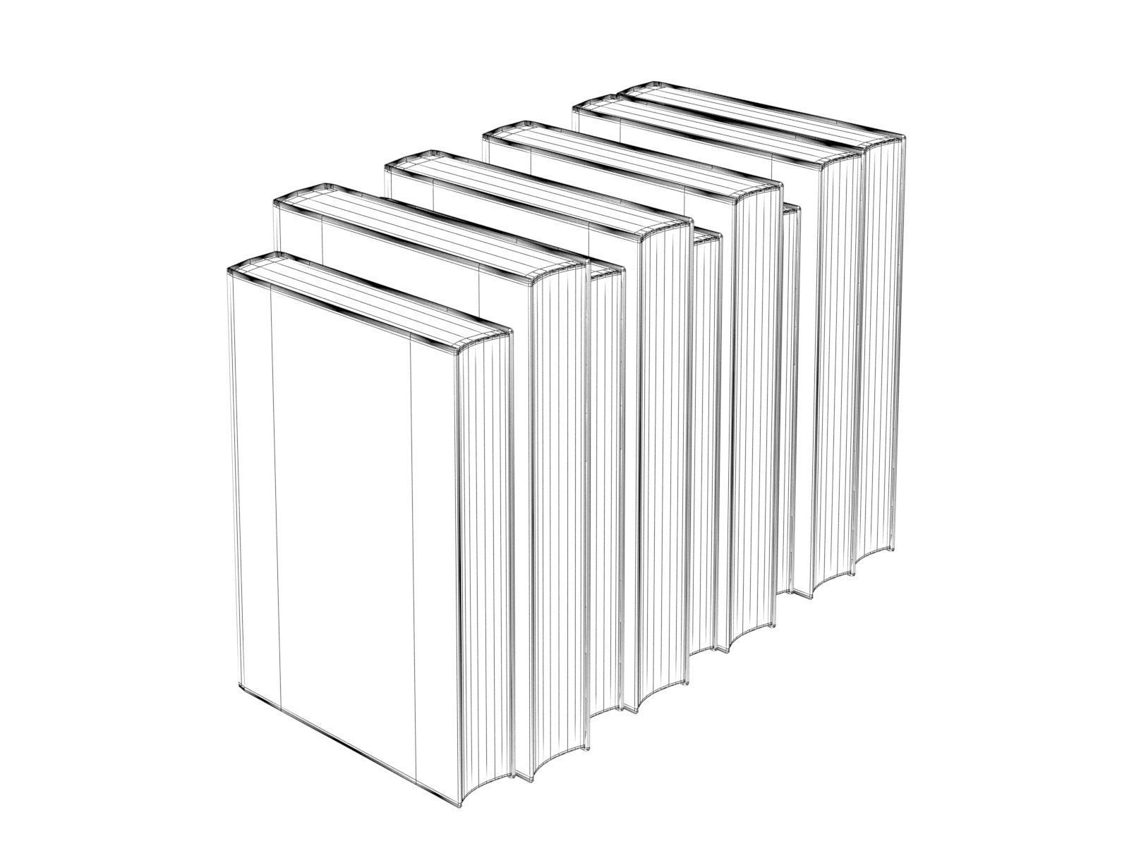 Books 02 3D model_4