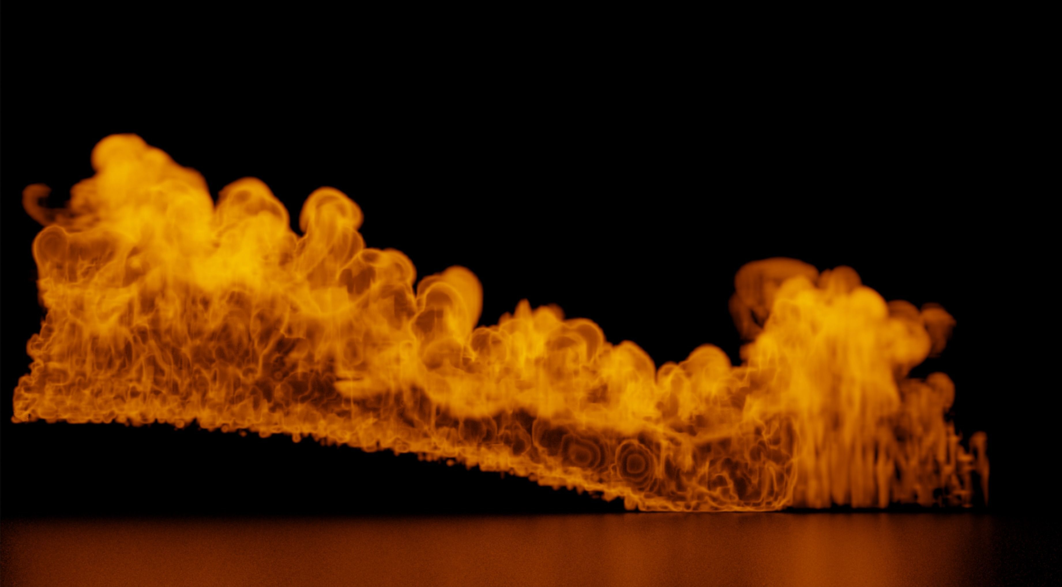 Fire Simulation Blender 3D model_1
