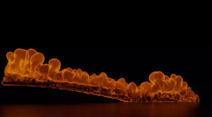 Fire Simulation Blender 3D model