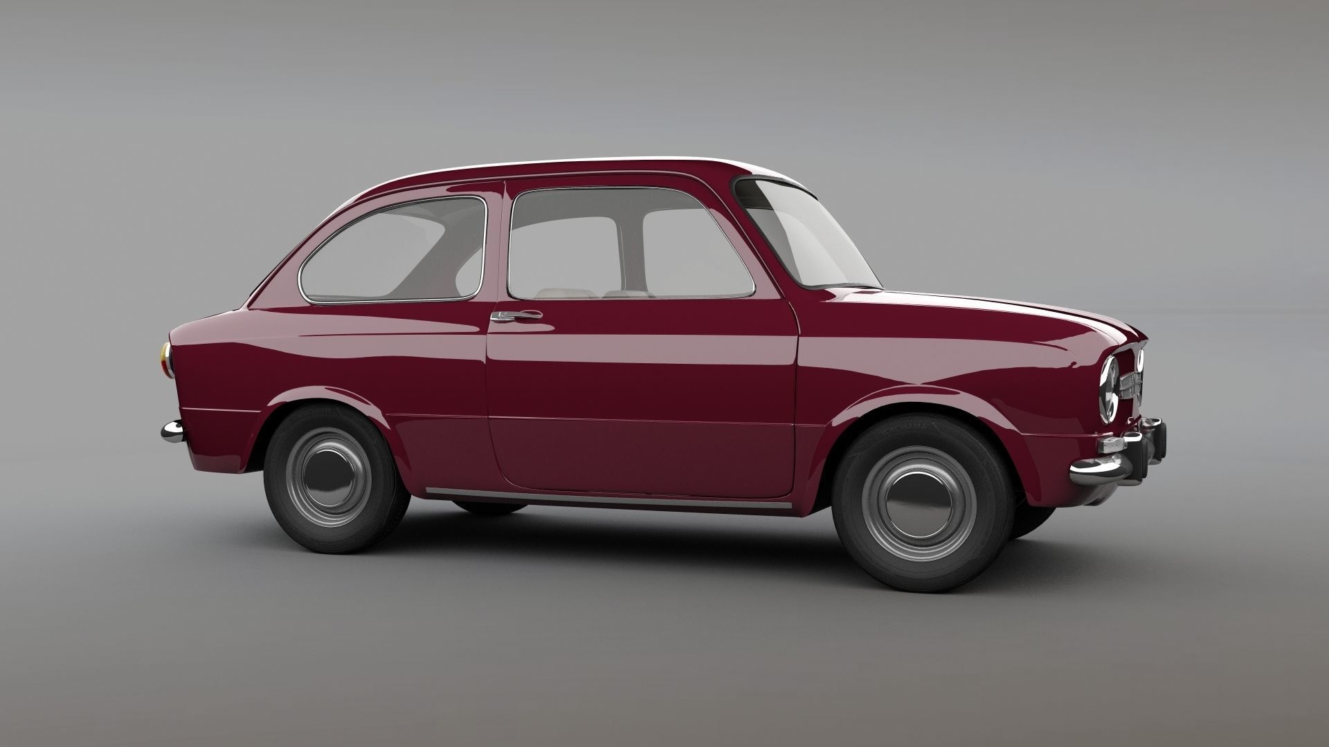 Fiat 850 3D model_8