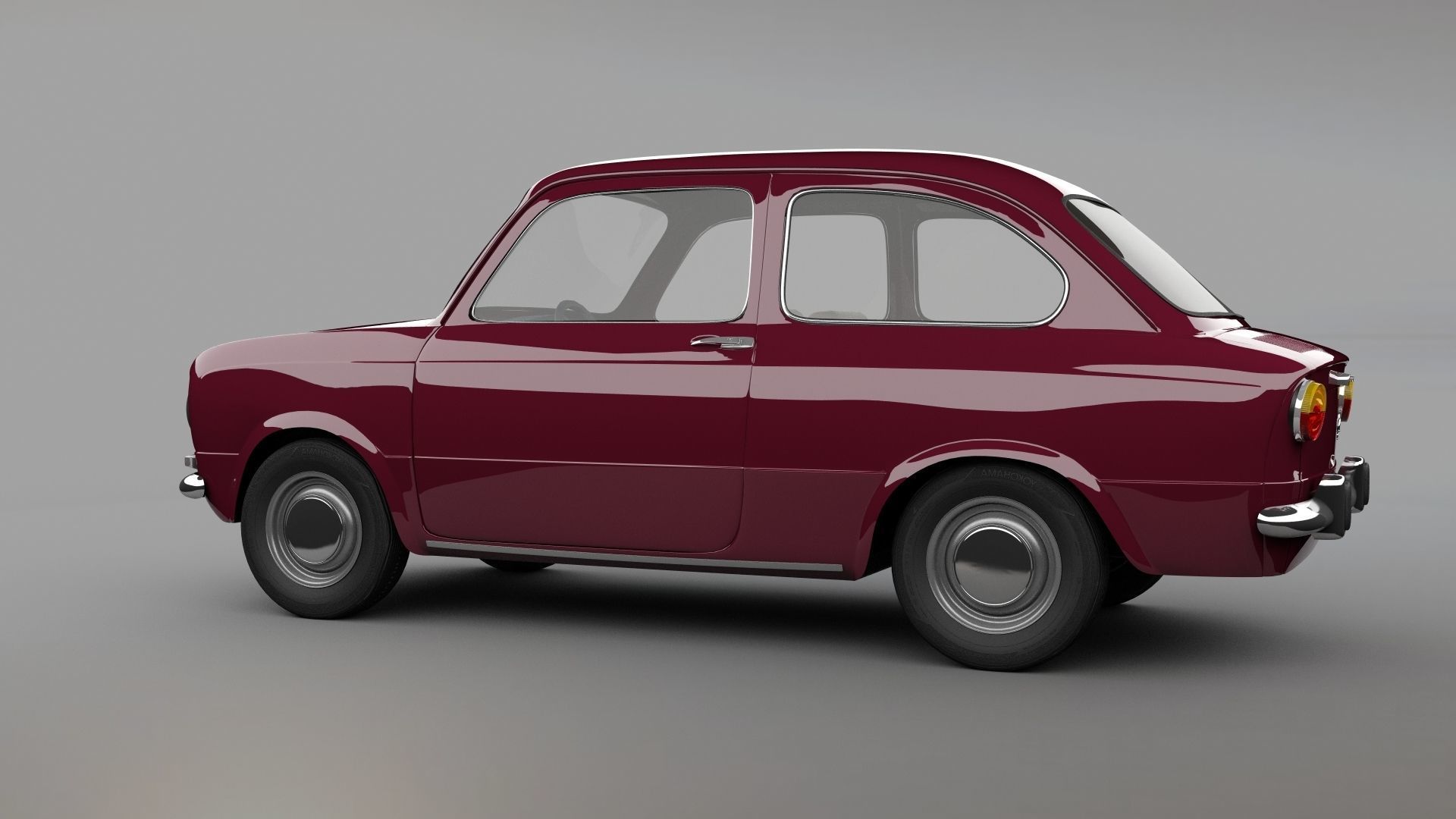 Fiat 850 3D model_3