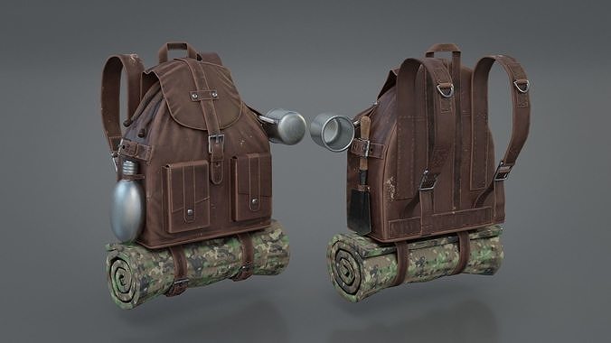 Backpack Low-poly 3D model