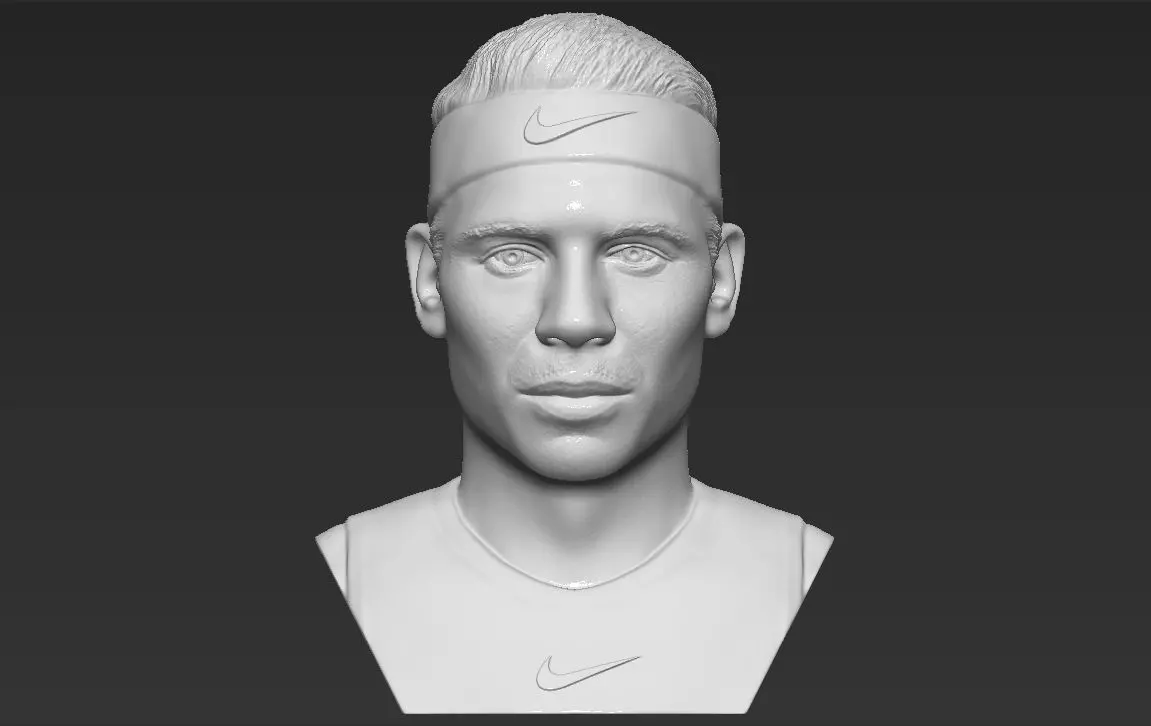 Rafael Nadal bust 3D printing ready stl obj formats 3D print model_0