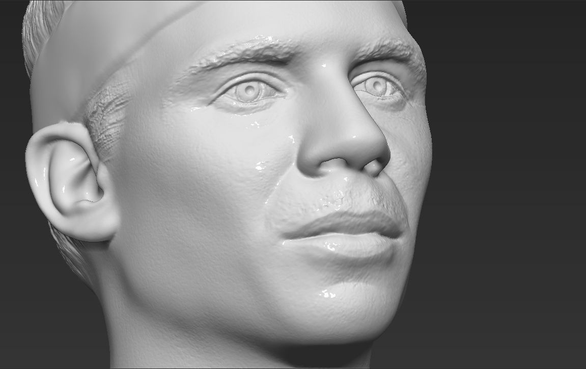 Rafael Nadal bust 3D printing ready stl obj formats 3D print model_18