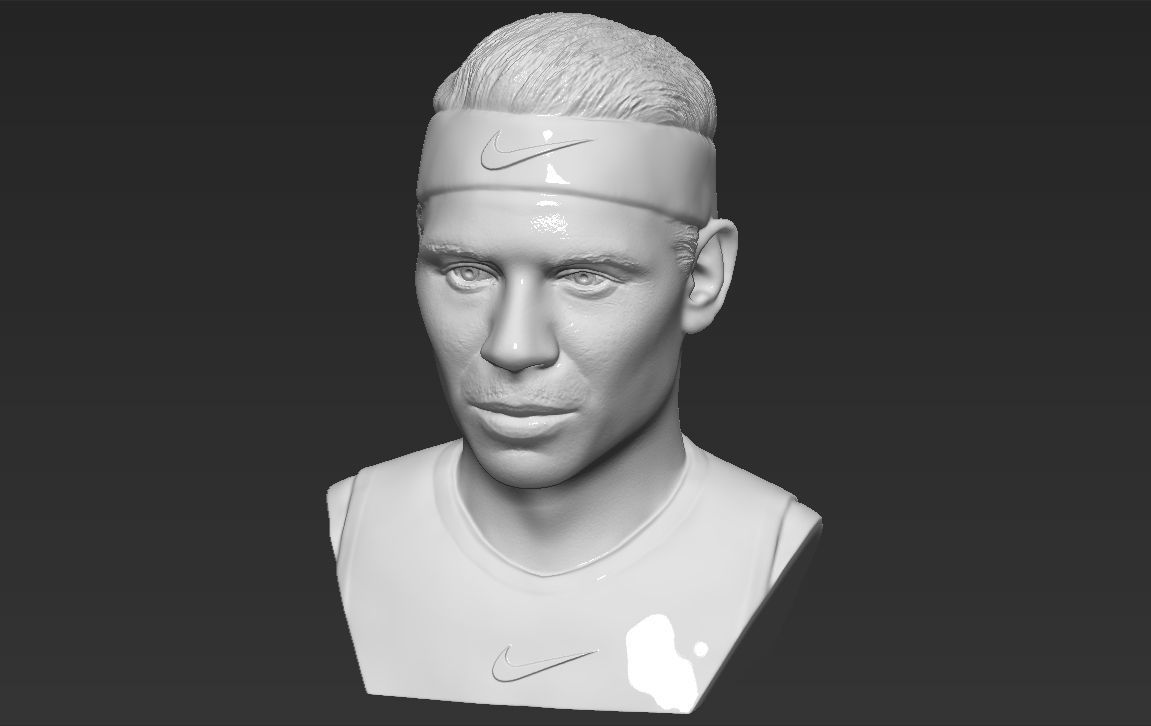 Rafael Nadal bust 3D printing ready stl obj formats 3D print model_13