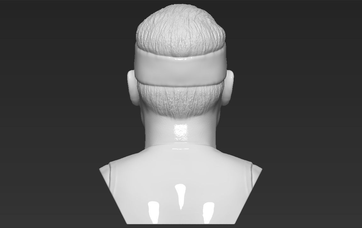 Rafael Nadal bust 3D printing ready stl obj formats 3D print model_6