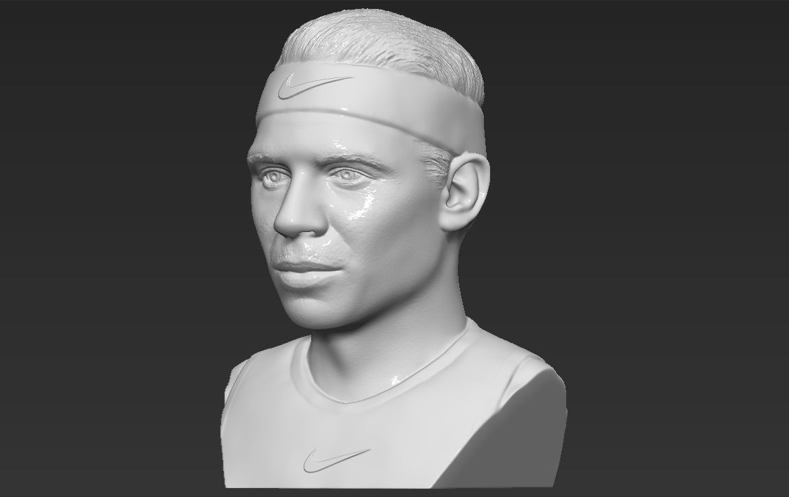 Rafael Nadal bust 3D printing ready stl obj formats 3D print model_2