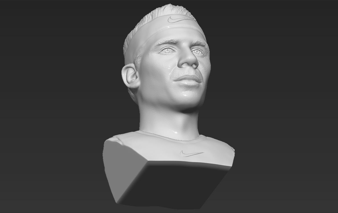 Rafael Nadal bust 3D printing ready stl obj formats 3D print model_20