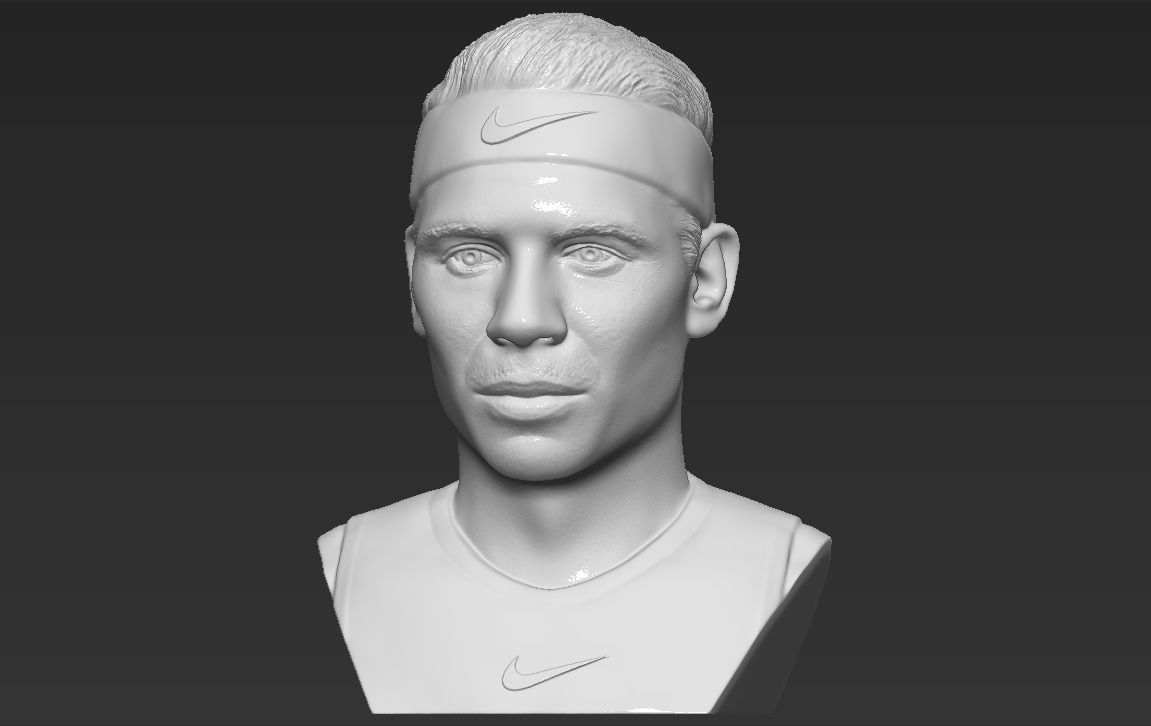 Rafael Nadal bust 3D printing ready stl obj formats 3D print model_1